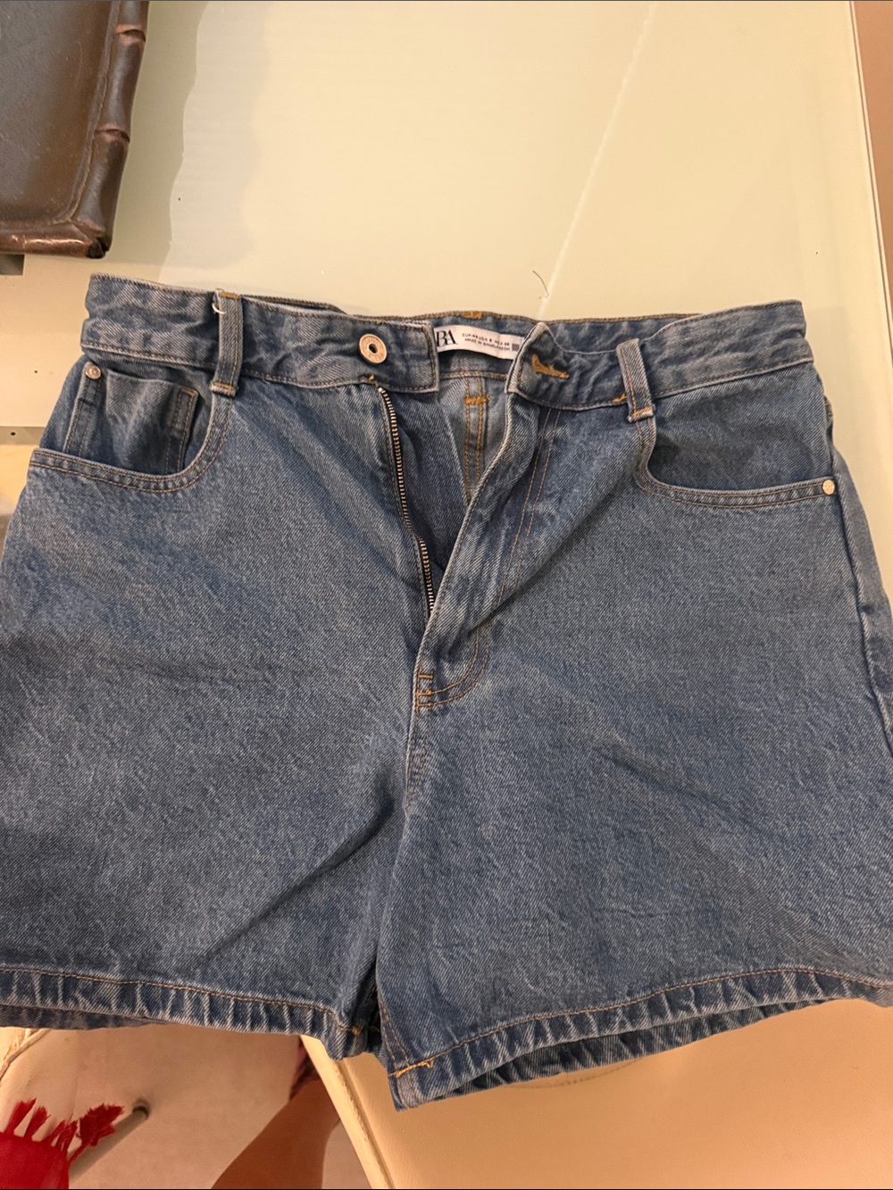 Zara Classic Blue Denim Jean Shorts